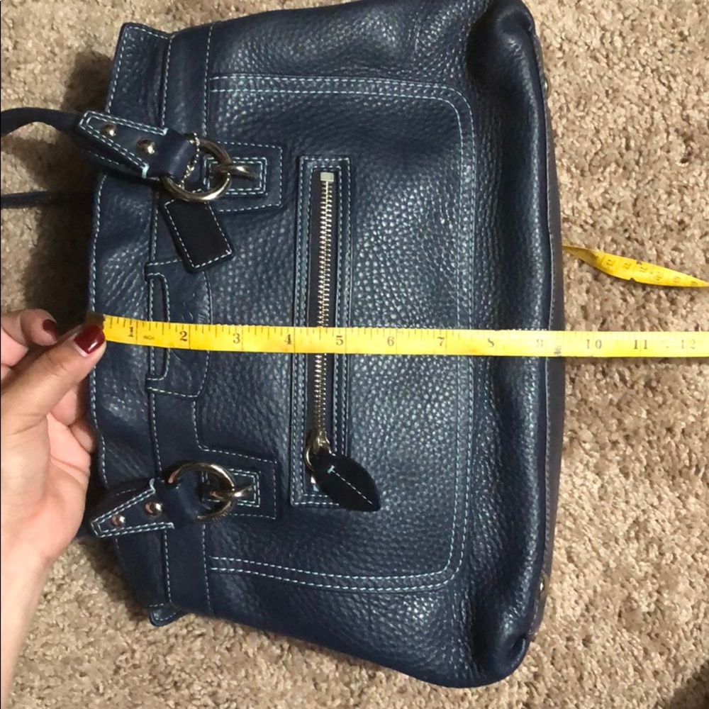 Coach Penelope Leather Shopper/𝐍𝐚𝐯𝐲 𝐁𝐥𝐮𝐞